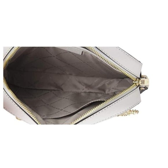 NWT Michael Kors Leather Crossbody Shoulder Bag Pale Blush Cream Chalk MINT - Picture 4 of 11